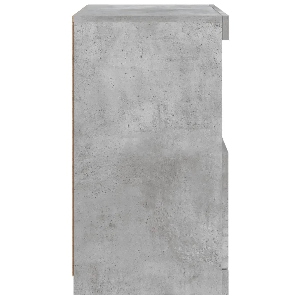 Credenza con Luci LED-Buffet-Armadio da cucina Grigio Cemento 41x37x67 cm 422178