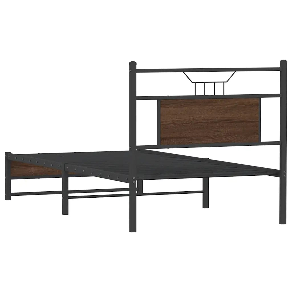 Giroletto senza Materasso Rovere Marrone 90x190cm in Truciolato 4107008