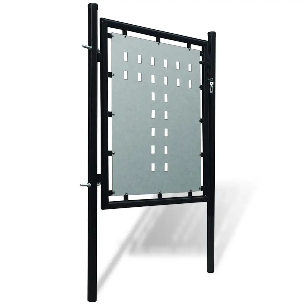 Cancello per Recinzione a una Porta Nero 100x75 cm CFW6987819