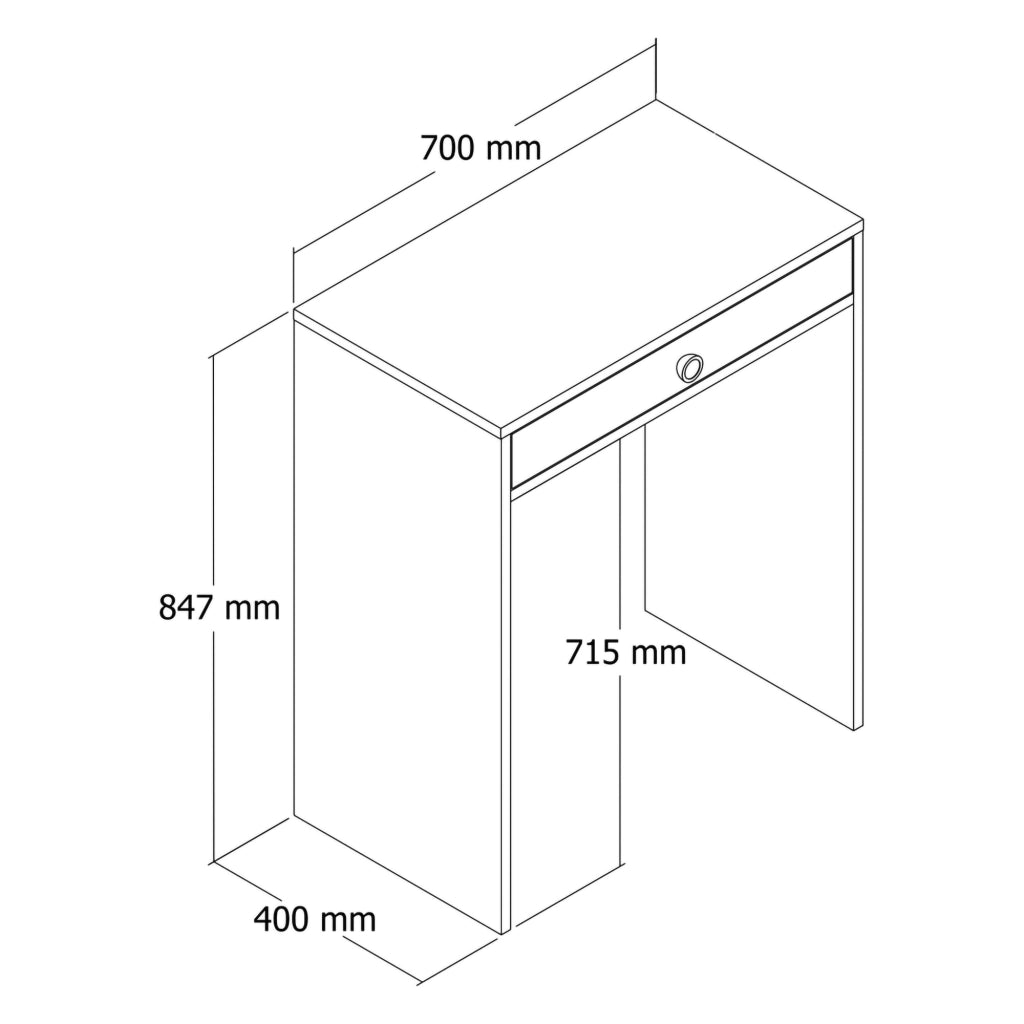 Mobile da Trucco Carde, Toeletta Specchio Incluso, 70x85x40h cm Bianco