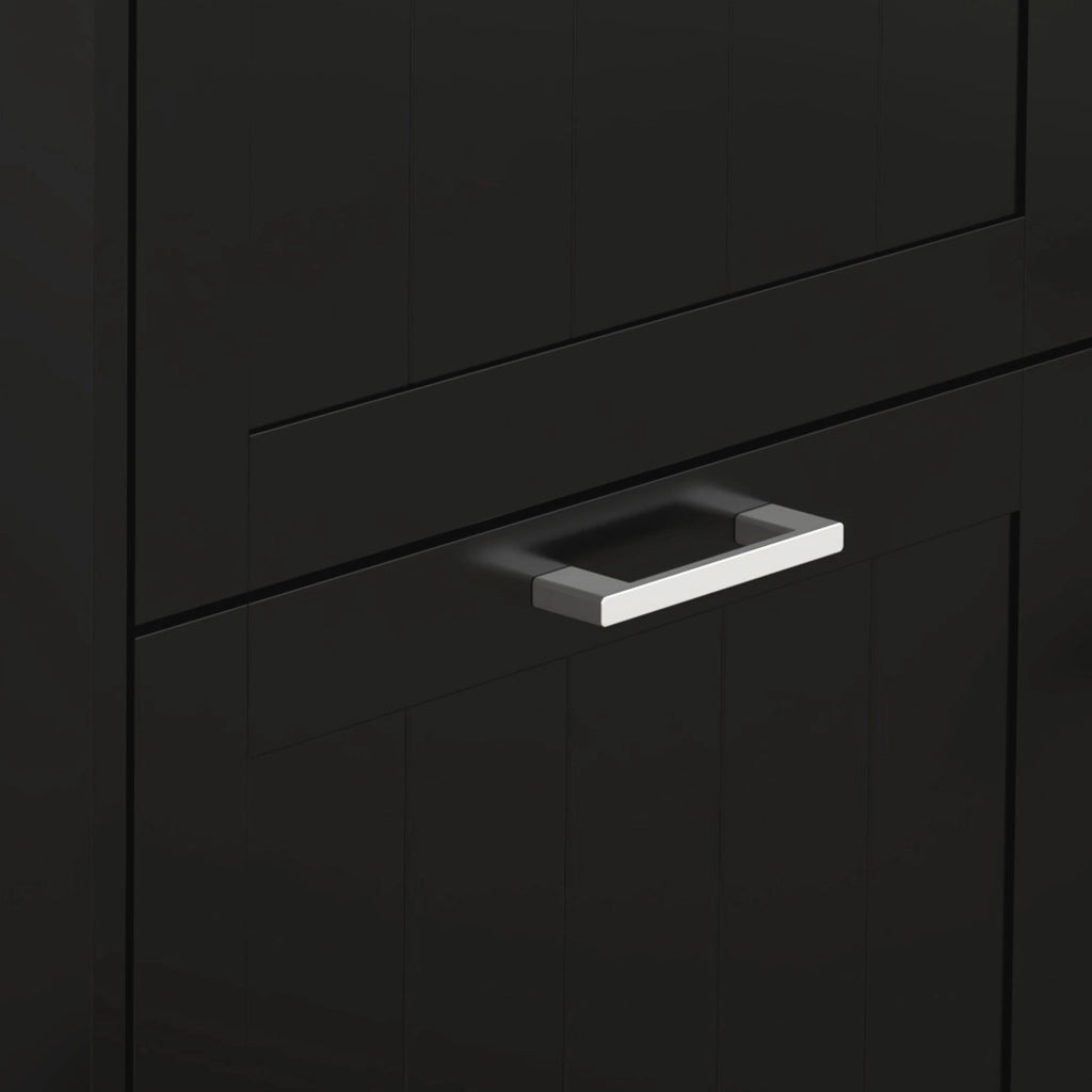 Scarpiera 3 ante con ripiani regolabili ¨C zephmum ¨C nero 54x24x117,5 cm