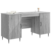 Scrivania | Tavolo da Ufficio Grigio Sonoma 142,5 x 50 x 75 cm Legno ingegnerizzato