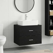 Set di mobili per il bagno Rovere Nero Legno ingegnerizzato 3404383
