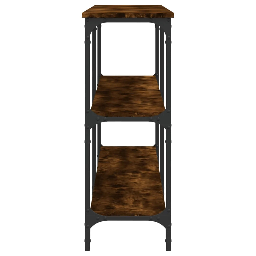 Tavolo Consolle | Tavolo d'Ingresso Rovere Fumo 200x29x75 cm in Legno Multistrato