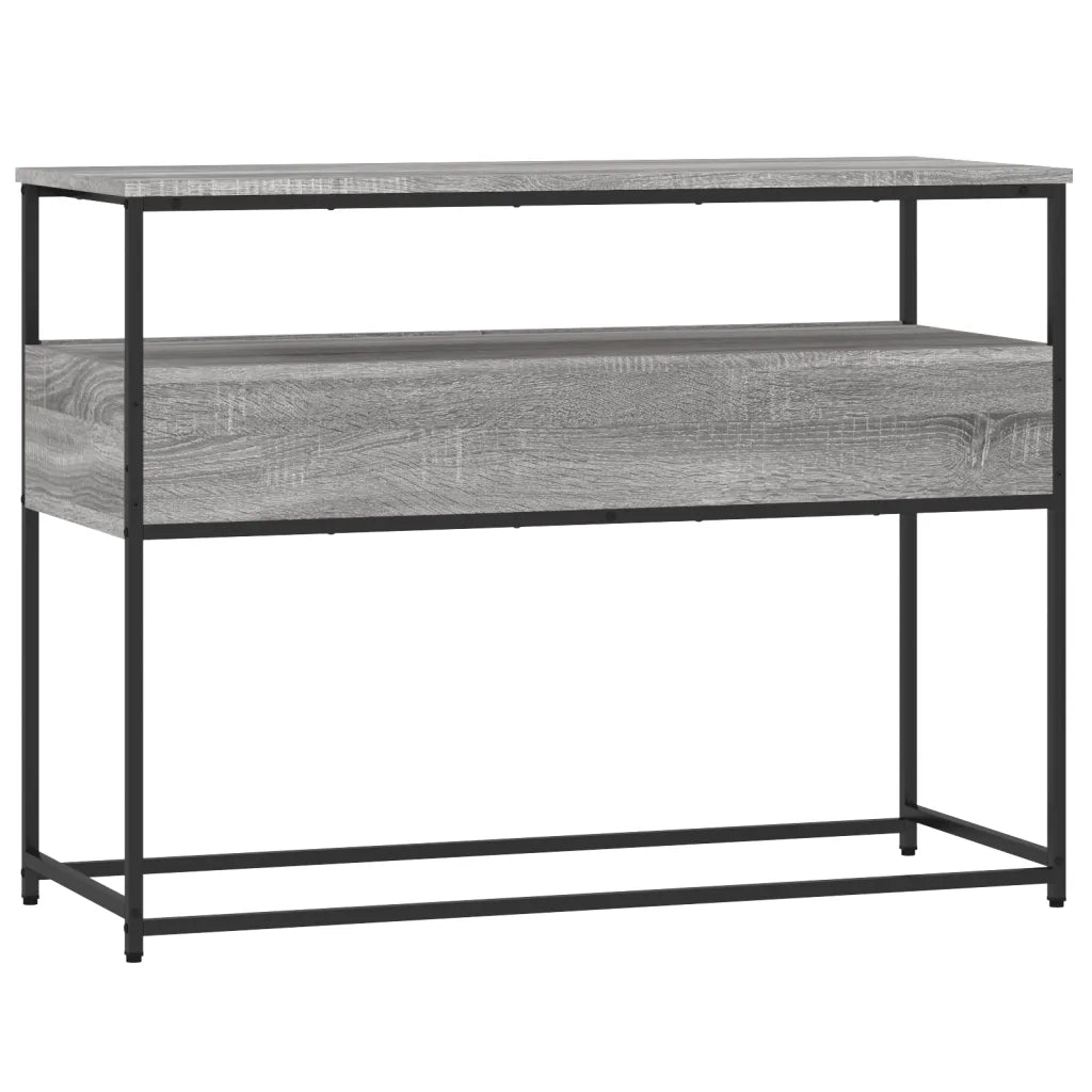 Tavolino Consolle-Tavolino da soggiorno-Tavolino da Salotto Grigio Sonoma 100x40x75cm Legno Multistrato