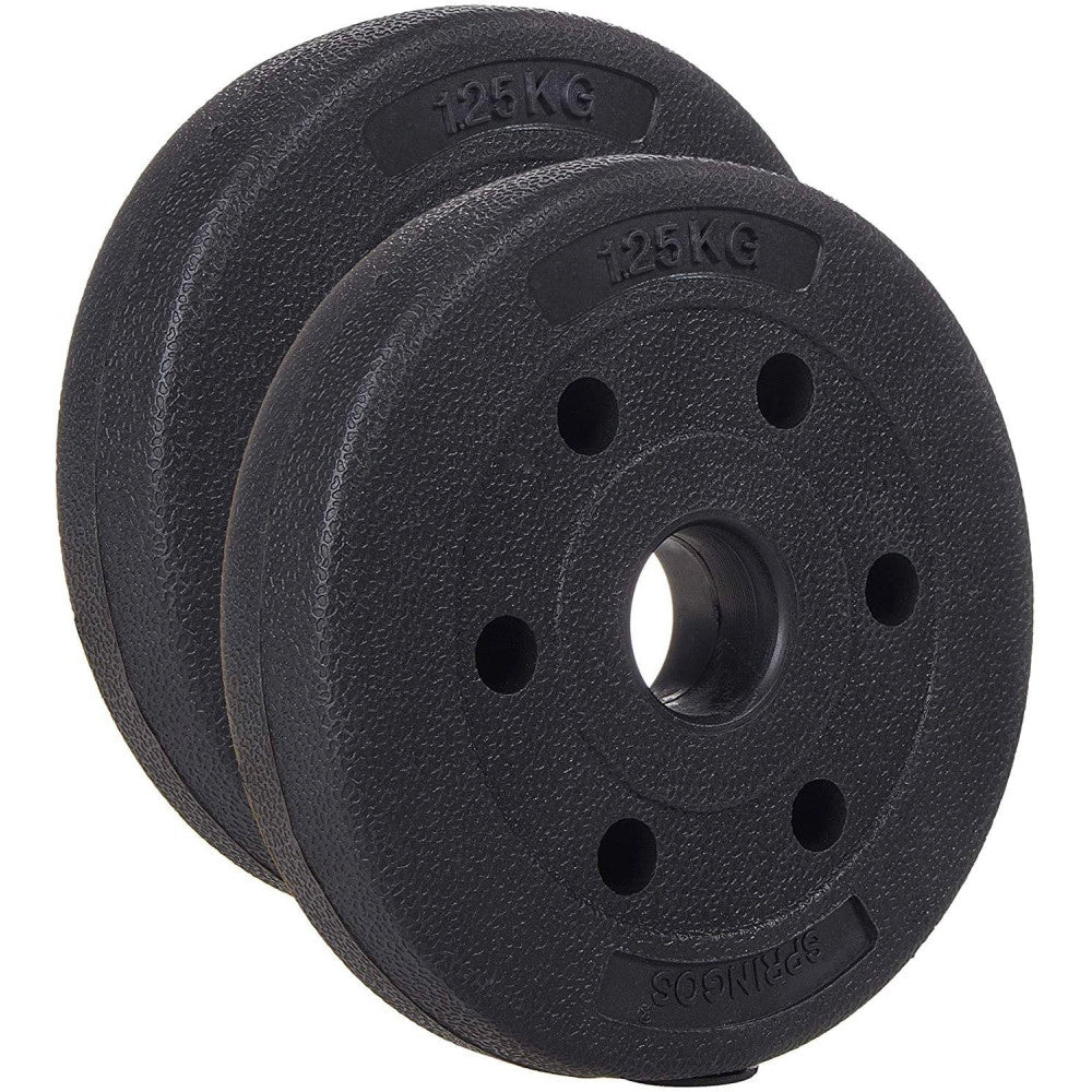Trade Shop - Coppia Dischi Dummbell Pesi Disco Per Bilanciere Manubri Da 1,25kg Bodybuilding -
