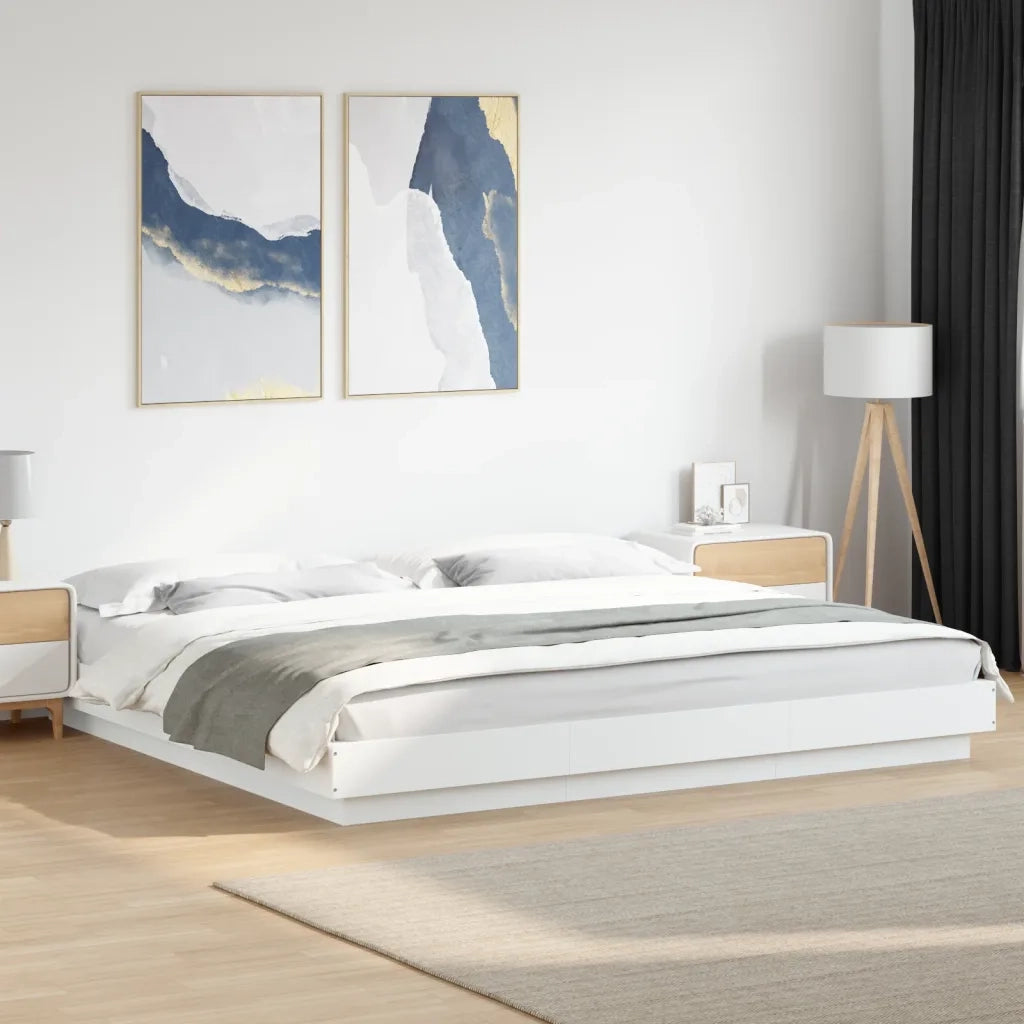 Giroletto-Struttura Letto Bianco 180x200 cm in Legno Multistrato 203782