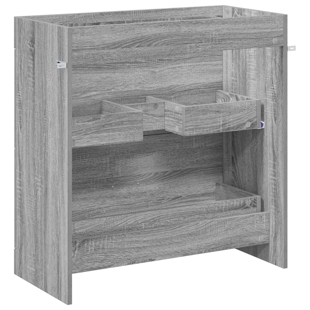 Mobiletto da Bagno Sotto Lavabo Sonoma grigio