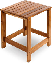 Tavolino da esterno in teak, tavolino da caffè in legno, tavolini per giardino, cortile, camera da letto, soggiorno, divano laterale, contenitore per bagno