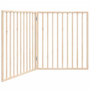 Cancelletto di sicurezza pieghevole per cani a 2 pannelli 160 cm legno di pioppo marrone 02_0023032