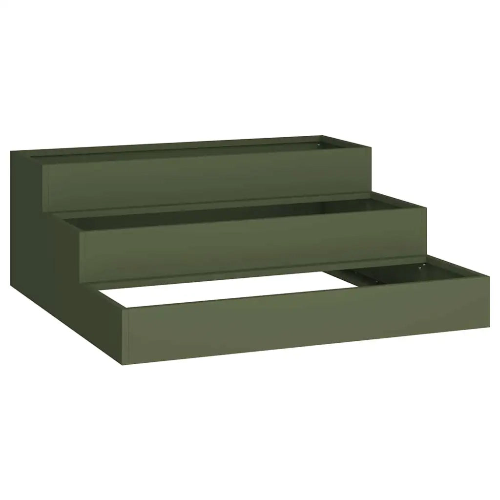 Fioriere | Cassetta per fiori | Vaso da giardino Verde oliva 90 x 90 x 35 cm