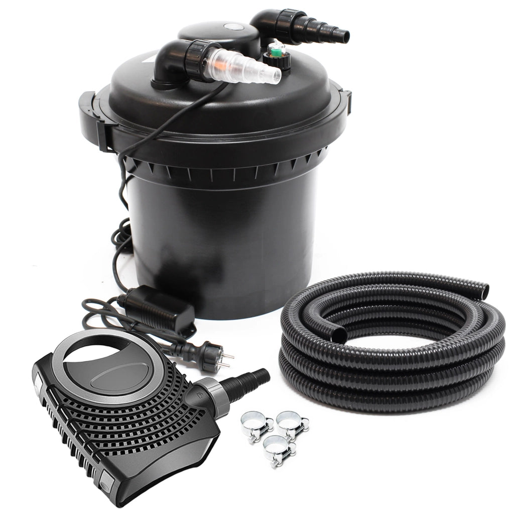 CPF-280 SET 8000l 11W UVC NEO8000 Pompe Tubo Set per Laghetti