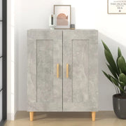 Credenza Grigio Cemento 69,5x34x90 cm in Legno Multistrato 812136