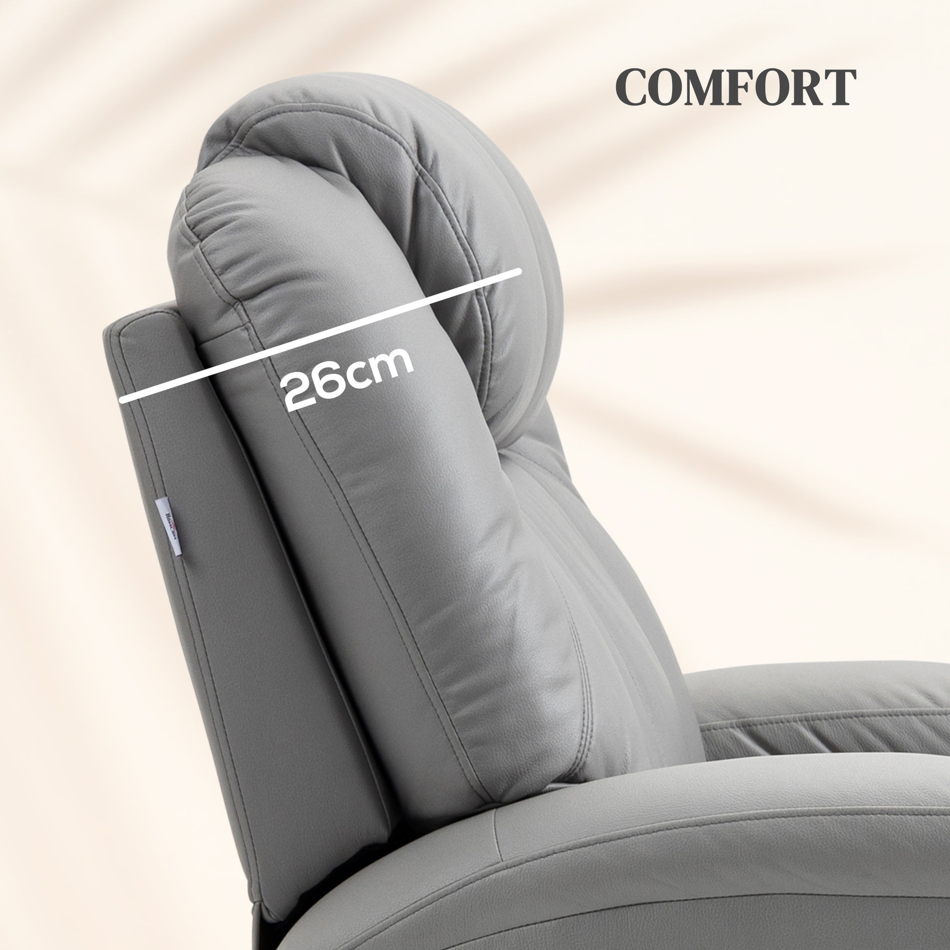 Poltrona Relax Massaggiante e Reclinabile 89x99x106 cm con Telecomando in Pelle PU Grigio