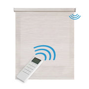 Tende a Rullo Motorizzate Screen Premium con finiture in alluminio Tessuto Tecnico con Motore e Telecomando  Grigio-Beige 80x250 cm