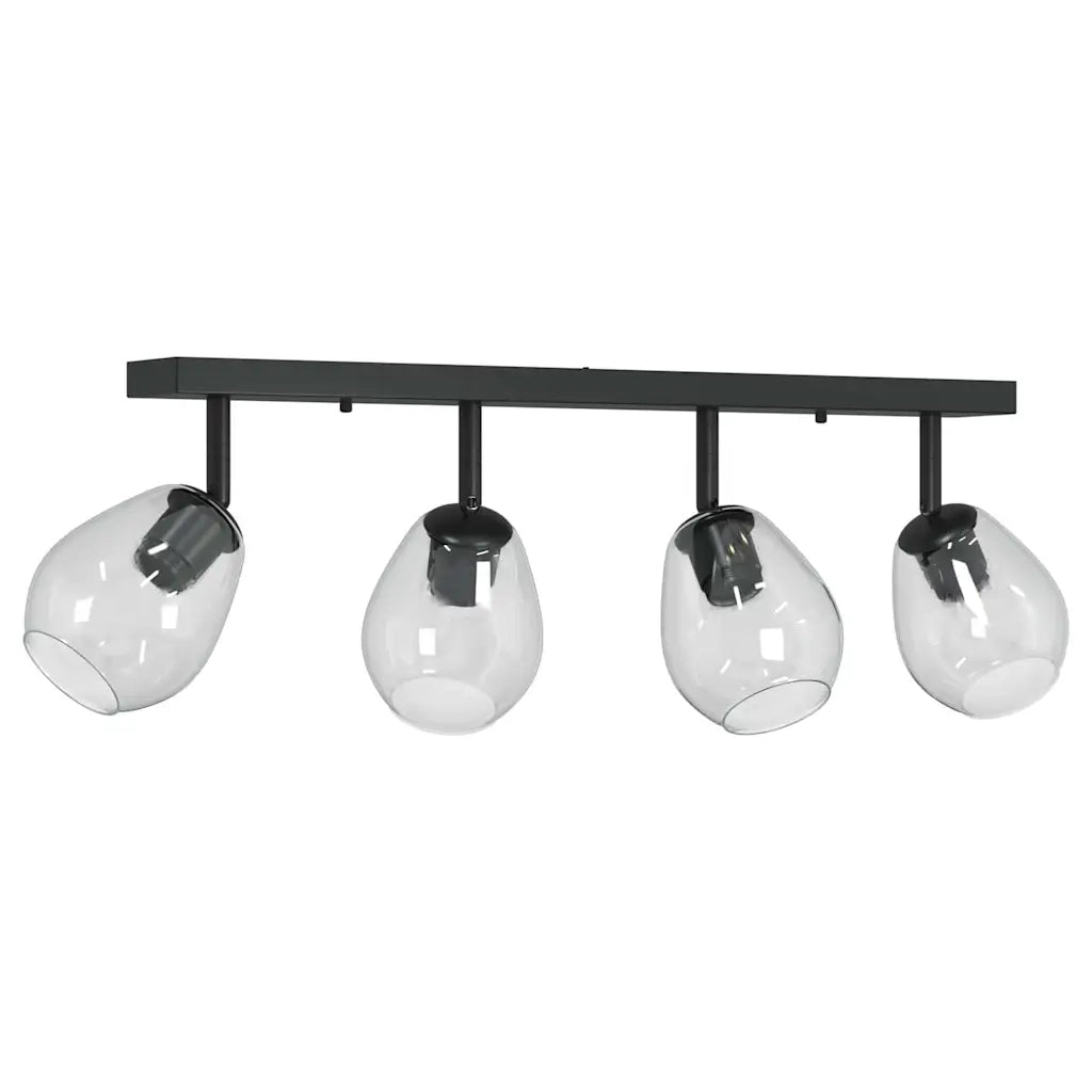 Faretto da soffitto Nero 73,5 x 13 x 26 cm Vetro e Metallo 42001221