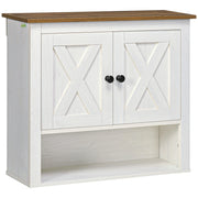 Armadio da bagno a muro con 2 ante e ripiani ¨C zephmum ¨C 60x19,5x52,5 cm bianco