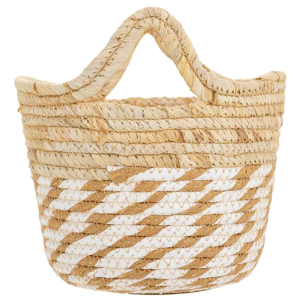 Cesto in fibra naturale marrone D24x18