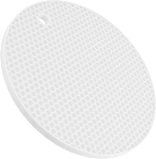 Tappo di sicurezza antiscivolo in silicone termoresistente Ø175 mm con motivi a miele, per tavolo, bicchiere, piatto, piatti.