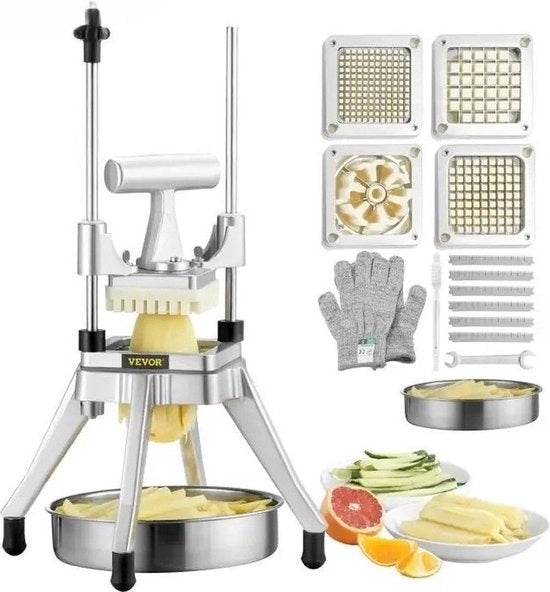 Set per taglieri di patate - Taglieri di patate - Taglieri di patate - Acciaio inossidabile - 4 lame - Inclusa scala in acciaio inossidabile - 9 kg
