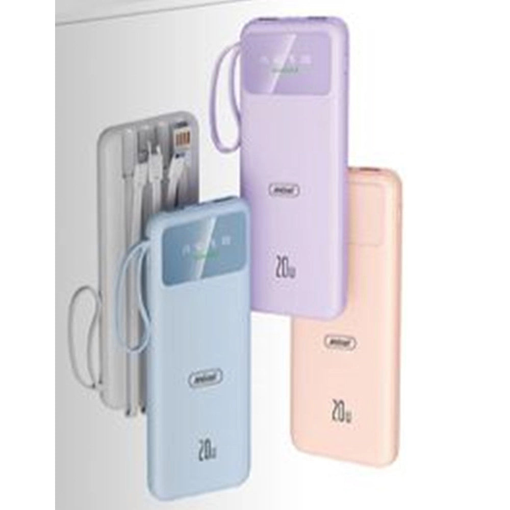 Trade Shop - Power Bank Portatile 15000 Mah Ricarica Rapida 20w Con Cavi Integrati Design Sicuro Q-dc405 -