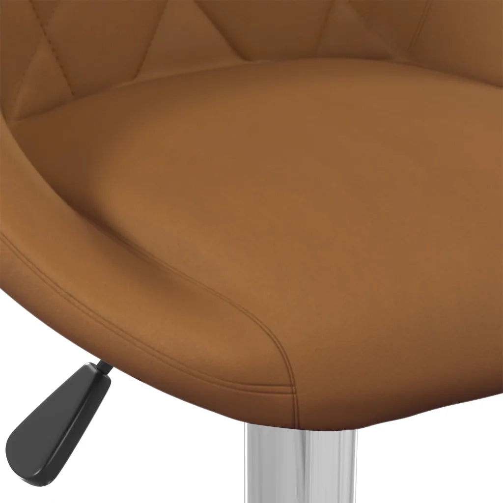 Sgabelli da Bar 2 pz Marroni in Velluto cod mxl 69314