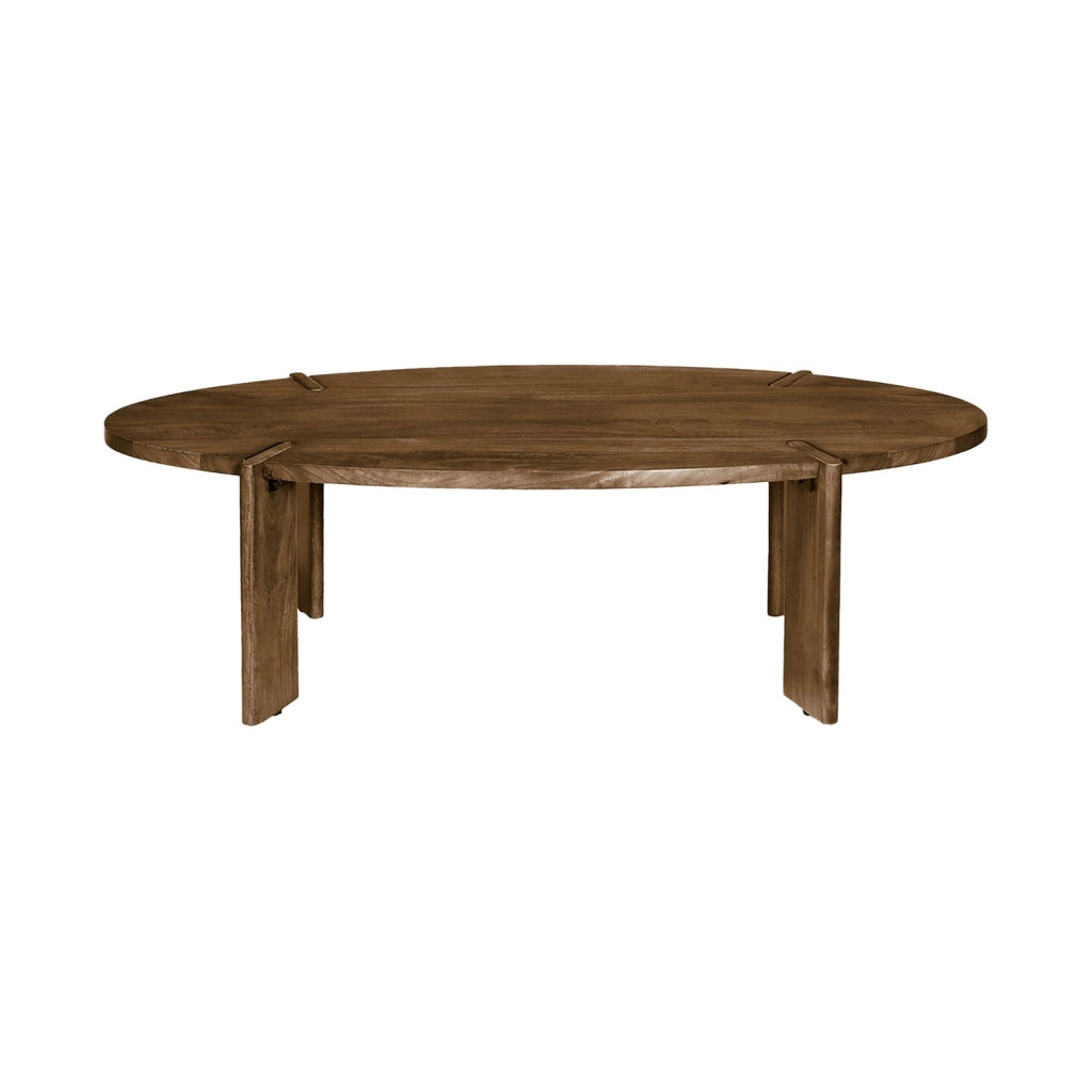 Tavolino ovale in legno di mango massiccio 120 cm i sweeek