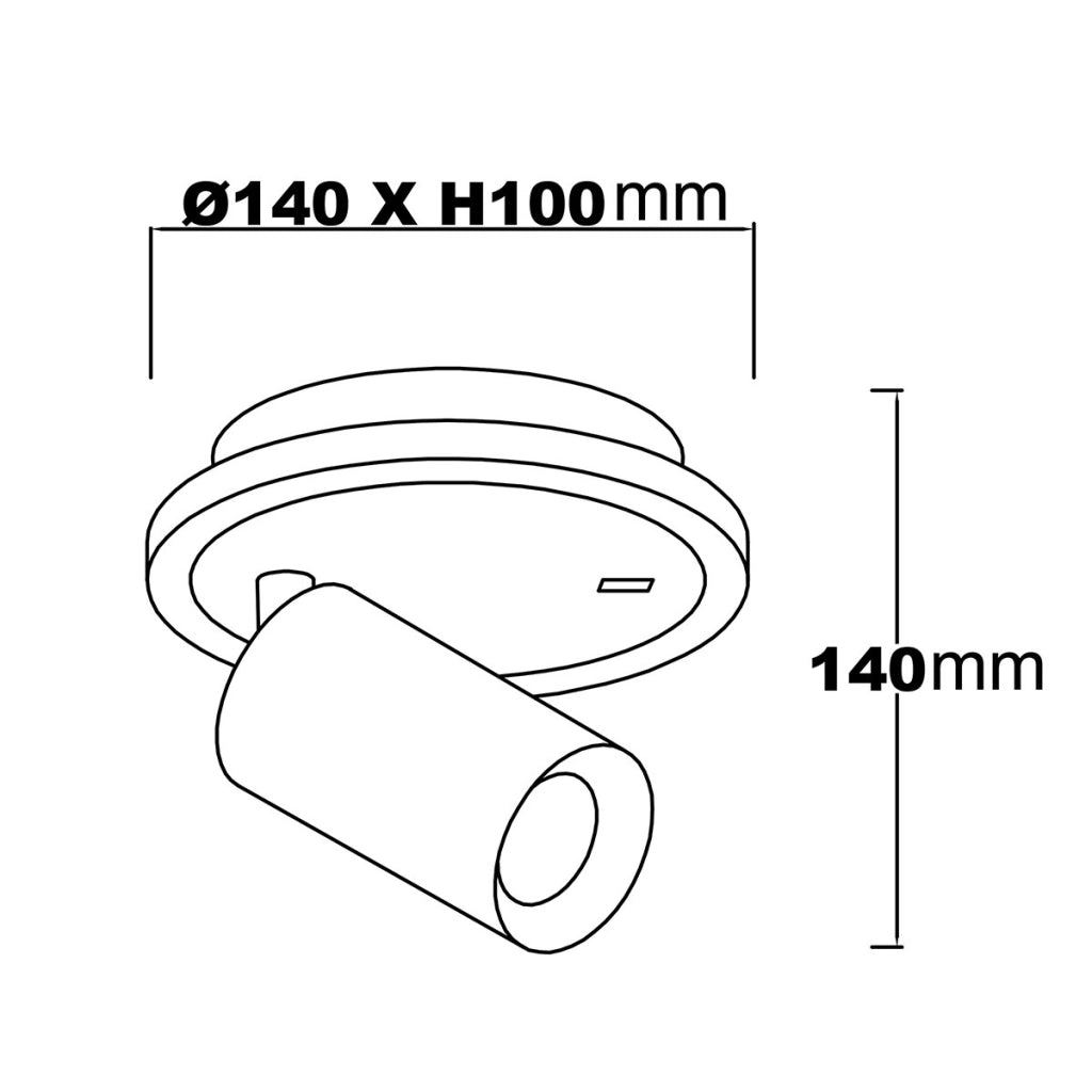 Applique spot PARMA bianca tonda orientabile GU10+LED CCT