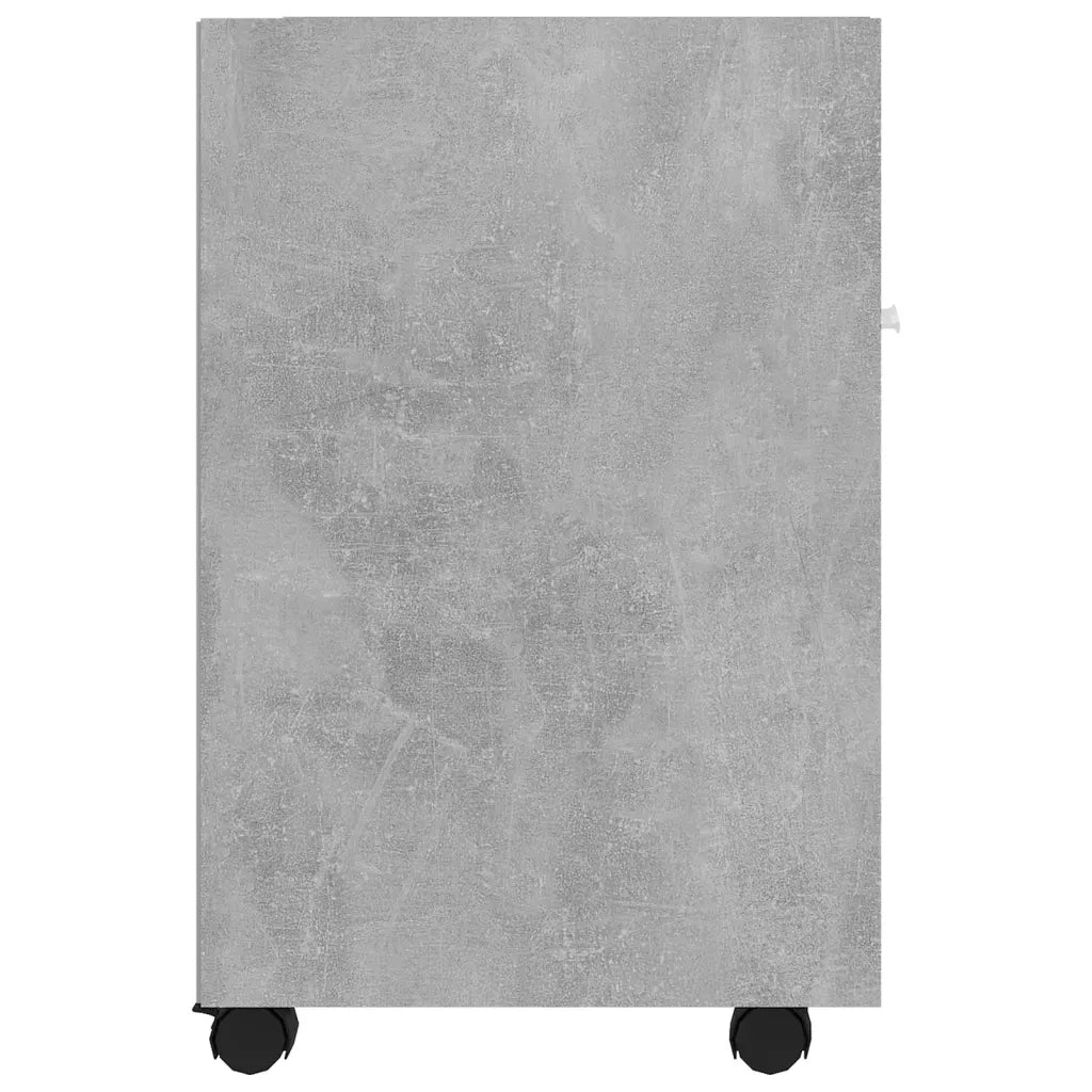 Credenza con Ruote Grigio Cemento 33x38x60 cm in Truciolato cod mxl 41841