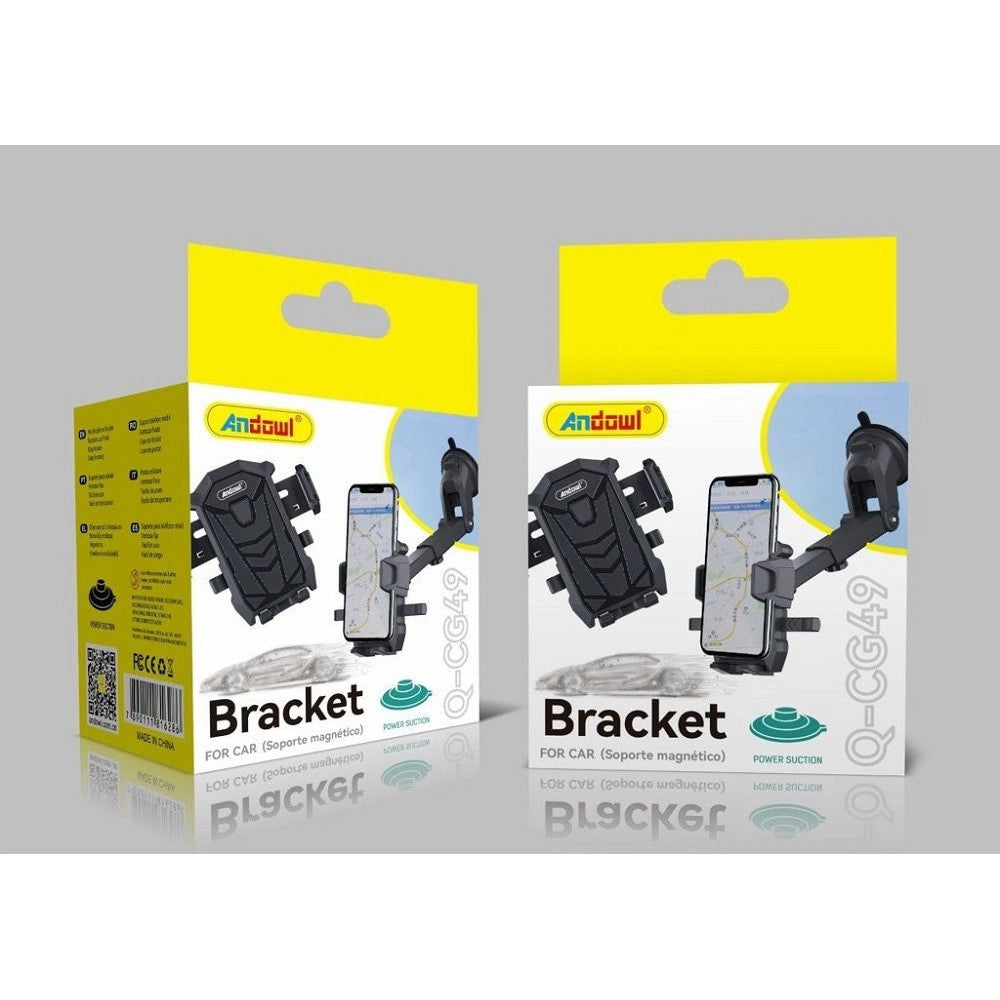 Trade Shop - Porta Cellulare Smartphone Per Auto Supporto Ventosa Con Ganci Regolabili Q-cg49 -