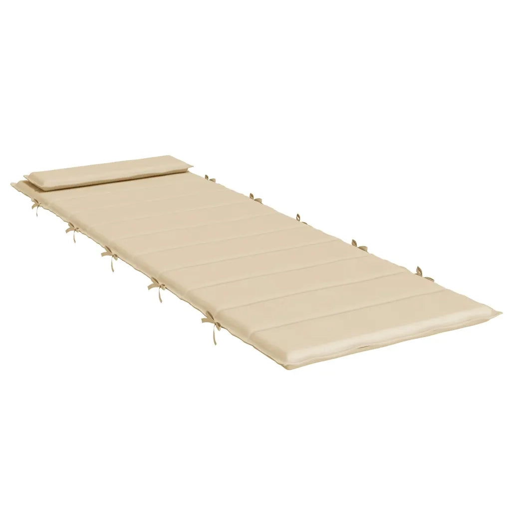 Cuscino per Lettino Beige 180x60x4 cm in Tessuto Oxford 361855