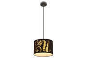 Lampada a sospensione Crazy nera oro 1xE27 Reality