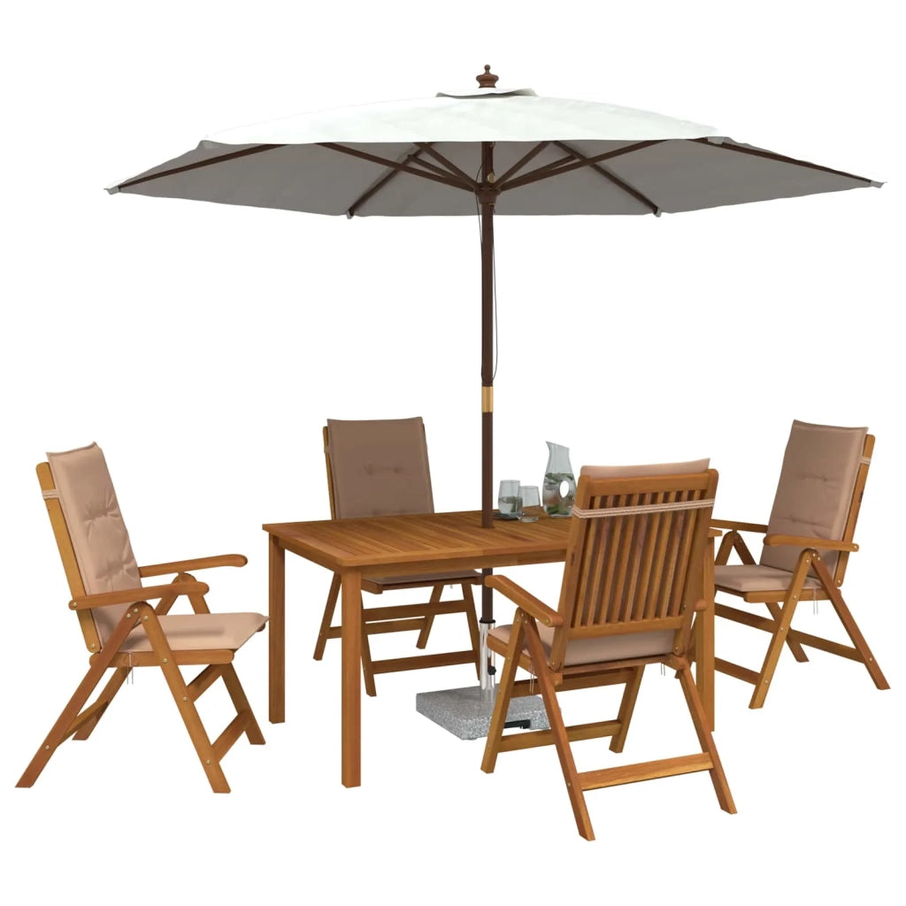Set da pranzo da giardino 5 pezzi Naturale 3434568