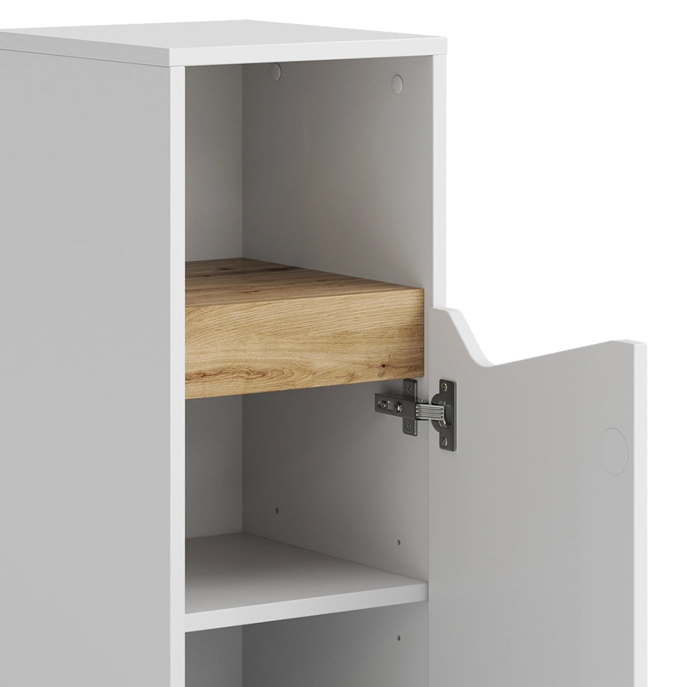 Vicco Mobiletto bagno Bianco 30 x 74.5 cm con porta e scomparto aperto