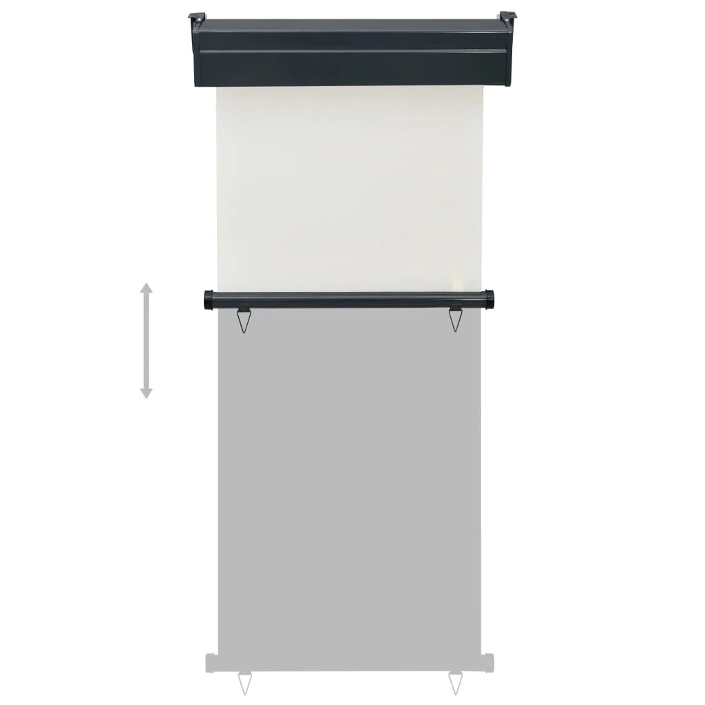 Tenda da sole laterale retrattile/schermo privacy per patio giardino terrazza balcone 80 x 250 cm crema 02_0007039