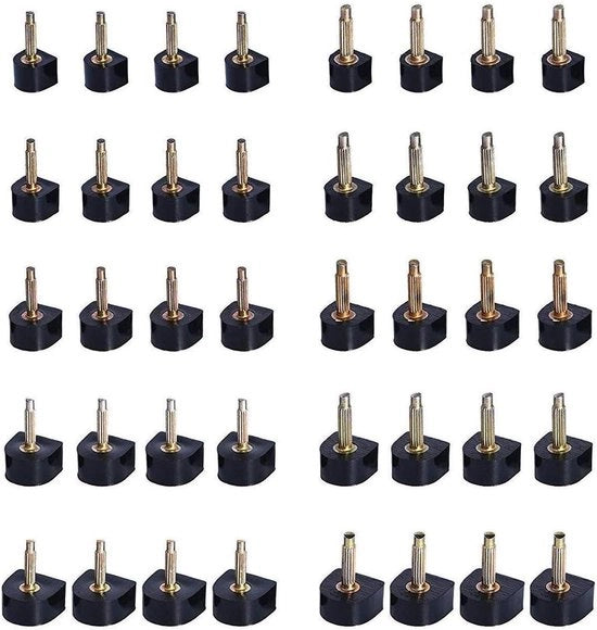 Hakbeschermers per alta tacca - Viti sturz per tacca sostitutiva - 8 9 10 11 e 12 mm a forma di U nero (20 paia)