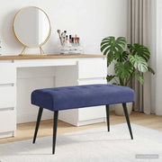 Panchina con bottoni imbottiti Blu Polizia 80 x 40 x 46 cm 42038527
