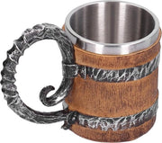 Bicchiere per Birra in Acciaio Inossidabile - Belle Stampe - Resistente alle Alte Temperature.