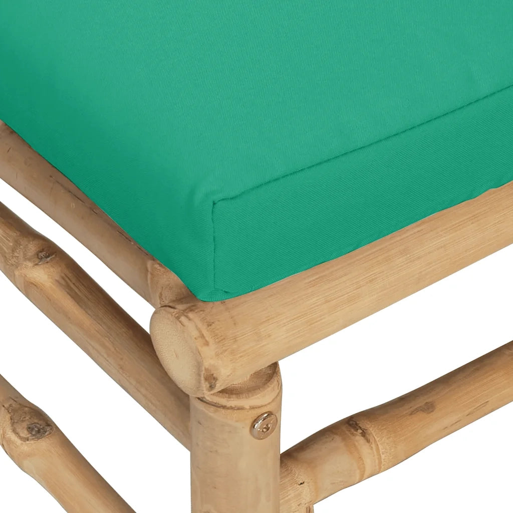 Salotto da Giardino-Set Salotto da Giardino 2pz con Cuscini Verdi Bamb¨´ 641620