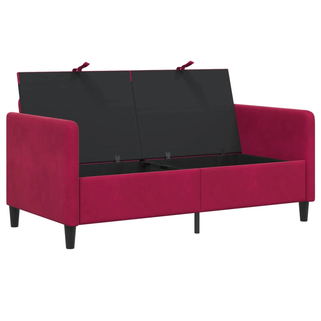 Divano con Storage Rosso Vino 152 x 78 x 87 cm Poliestere 42036938