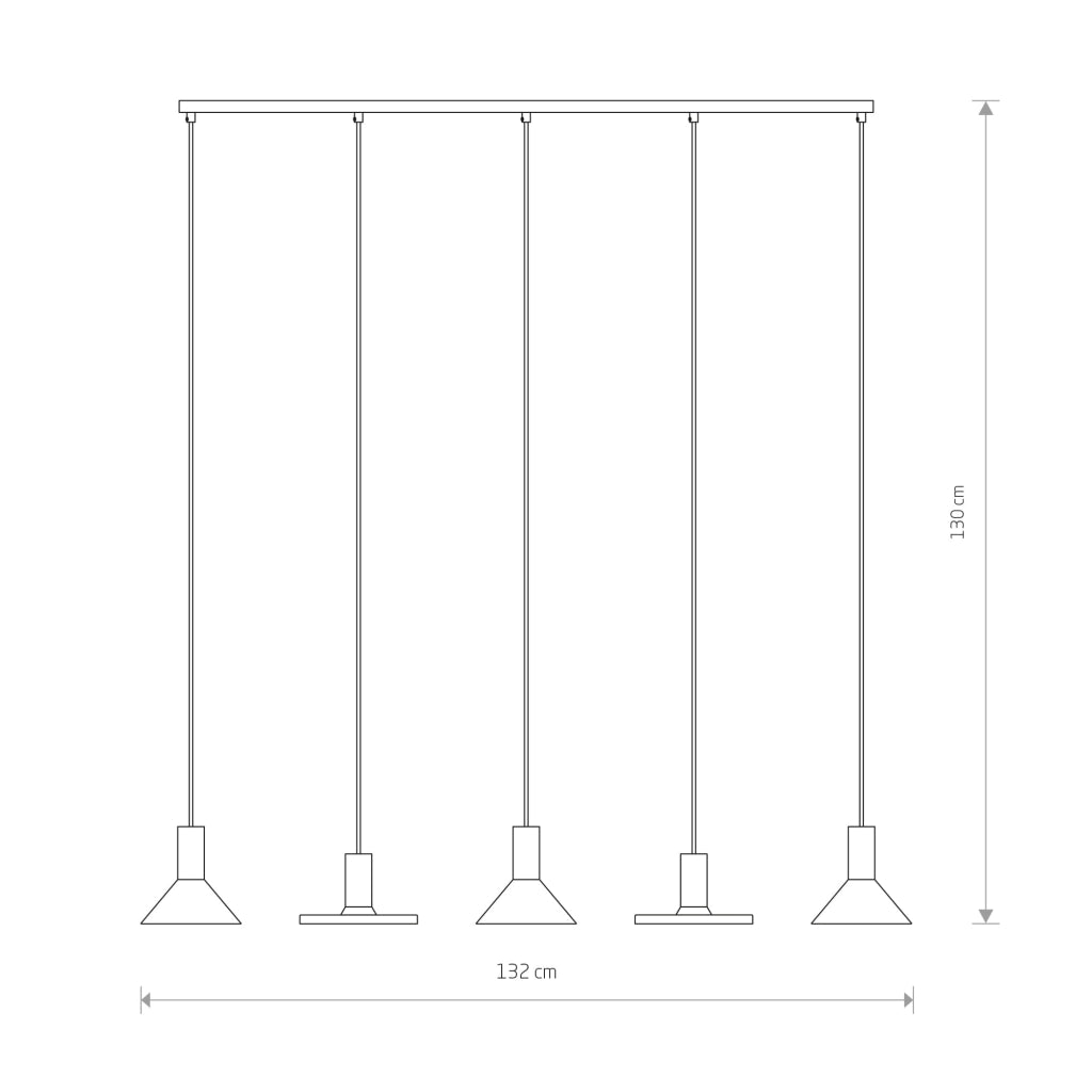 Nowodvorski Hermanos lampadario 5 luci GU10 nero ottone