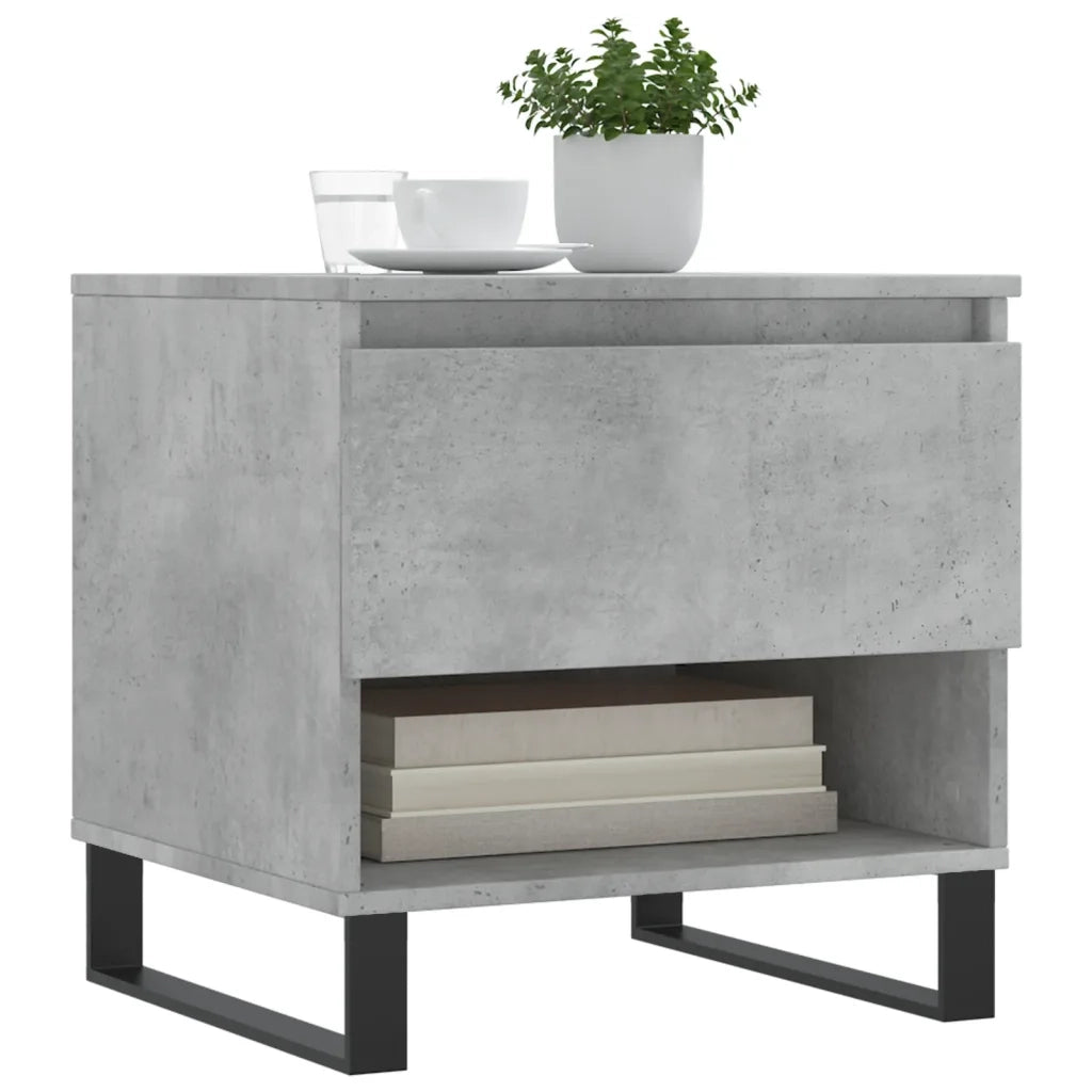 2 pz Tavolini salotto | Tavolino da caff¨¨ | Tavolino da Soggiorno Grigio Cemento 50x46x50 Legno Multistrato