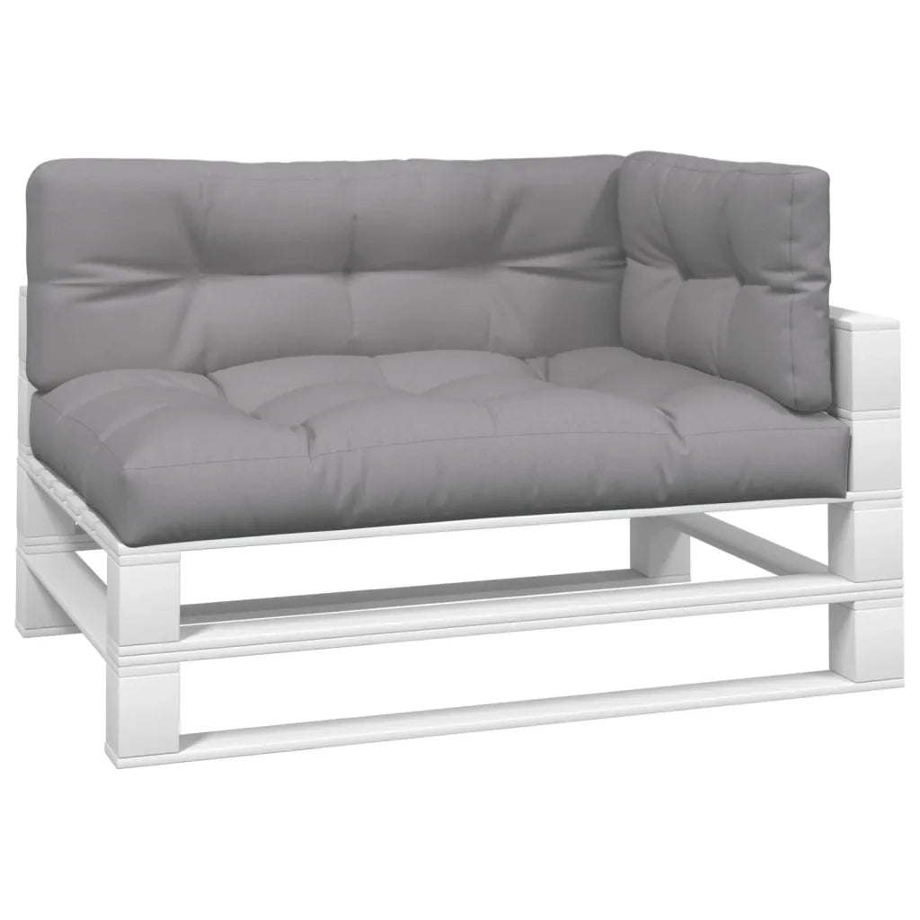 Cuscini per Pallet 3 pz Grigi in Tessuto 360756