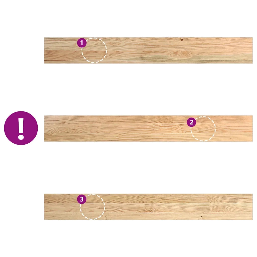 vidaXL Davanzali 2 pz Non Trattati 120x15x2cm Legno Massello di Rovere