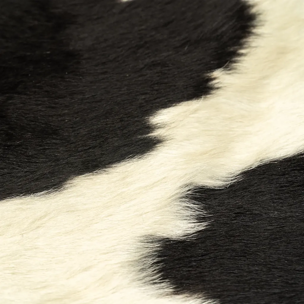 Tappeto del soggiorno | Tappeto in Vera Pelle Bovina Nero e Bianco 180x220 cm