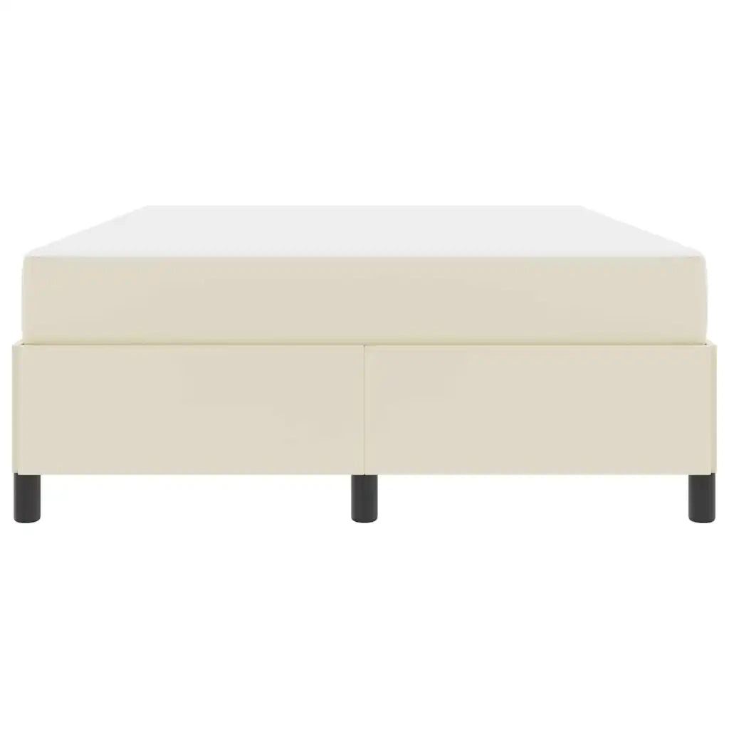 Struttura del letto con materasso Crema 160 x 200 cm Tessuto 3399011