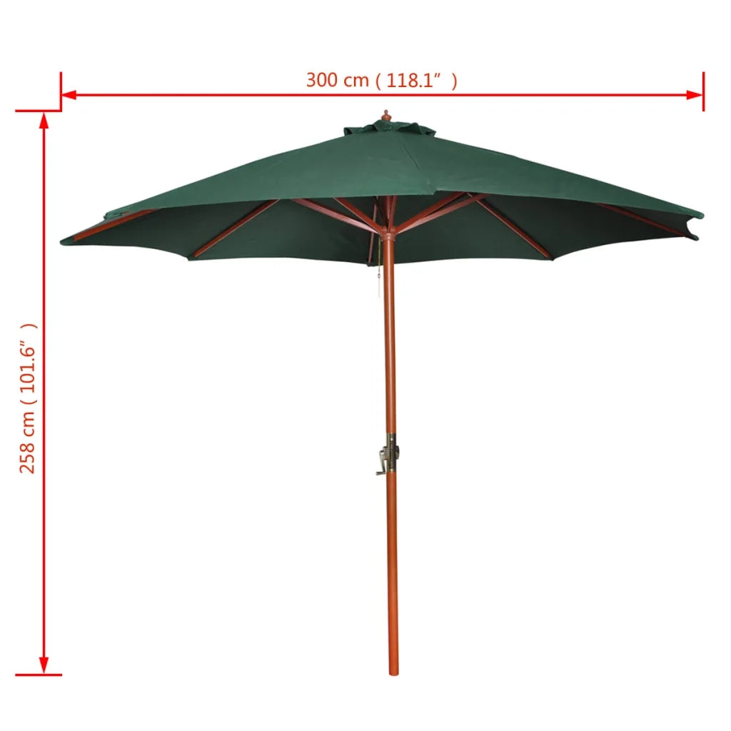 Ombrellone Verde 258 cm 40436