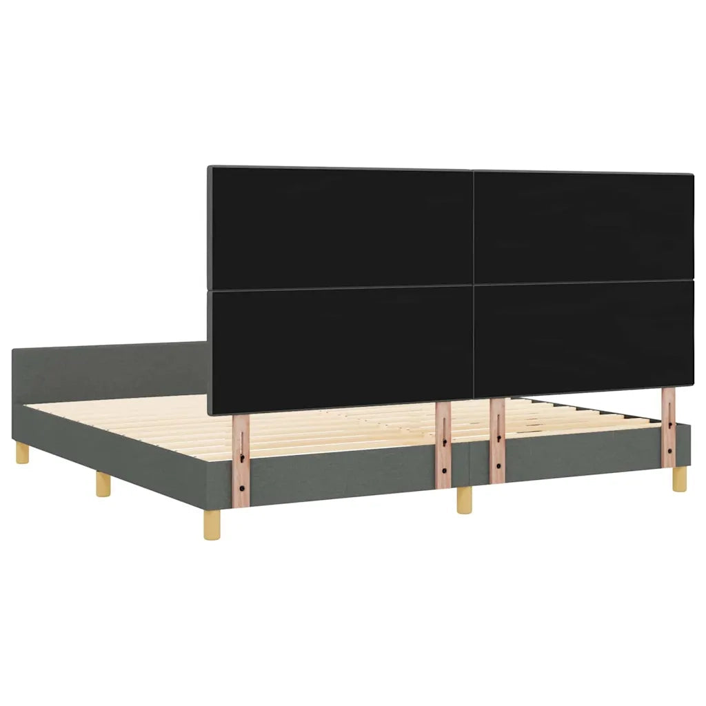 Struttura del letto Grigio scuro 200 x 200 cm Tessuto 3344754