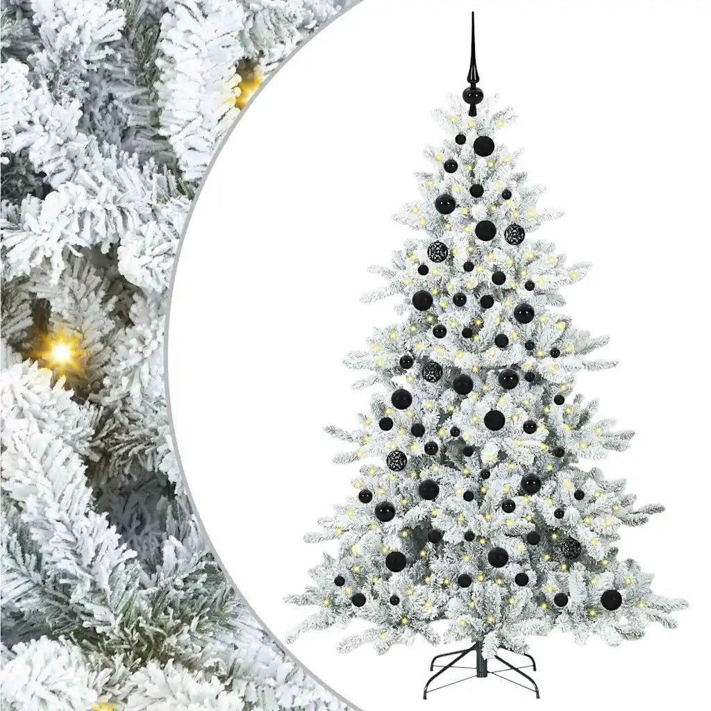 Albero di Natale Artificiale con Rami Pieghevoli Bianco 180 cm 3397719