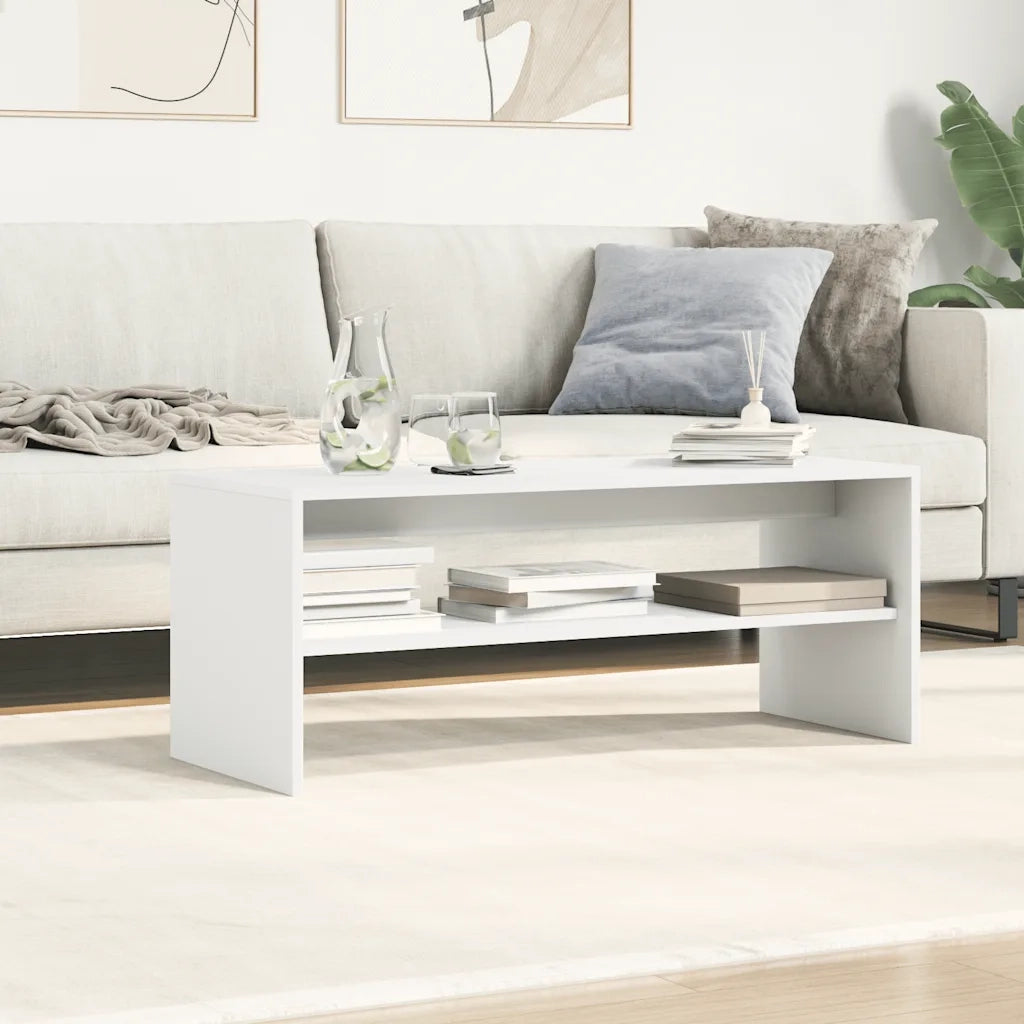Mobile Porta TV Bianco 100x40x40 cm in Legno Multistrato 859118